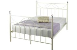 HOME Crystal Kingsize Bed Frame - Ivory